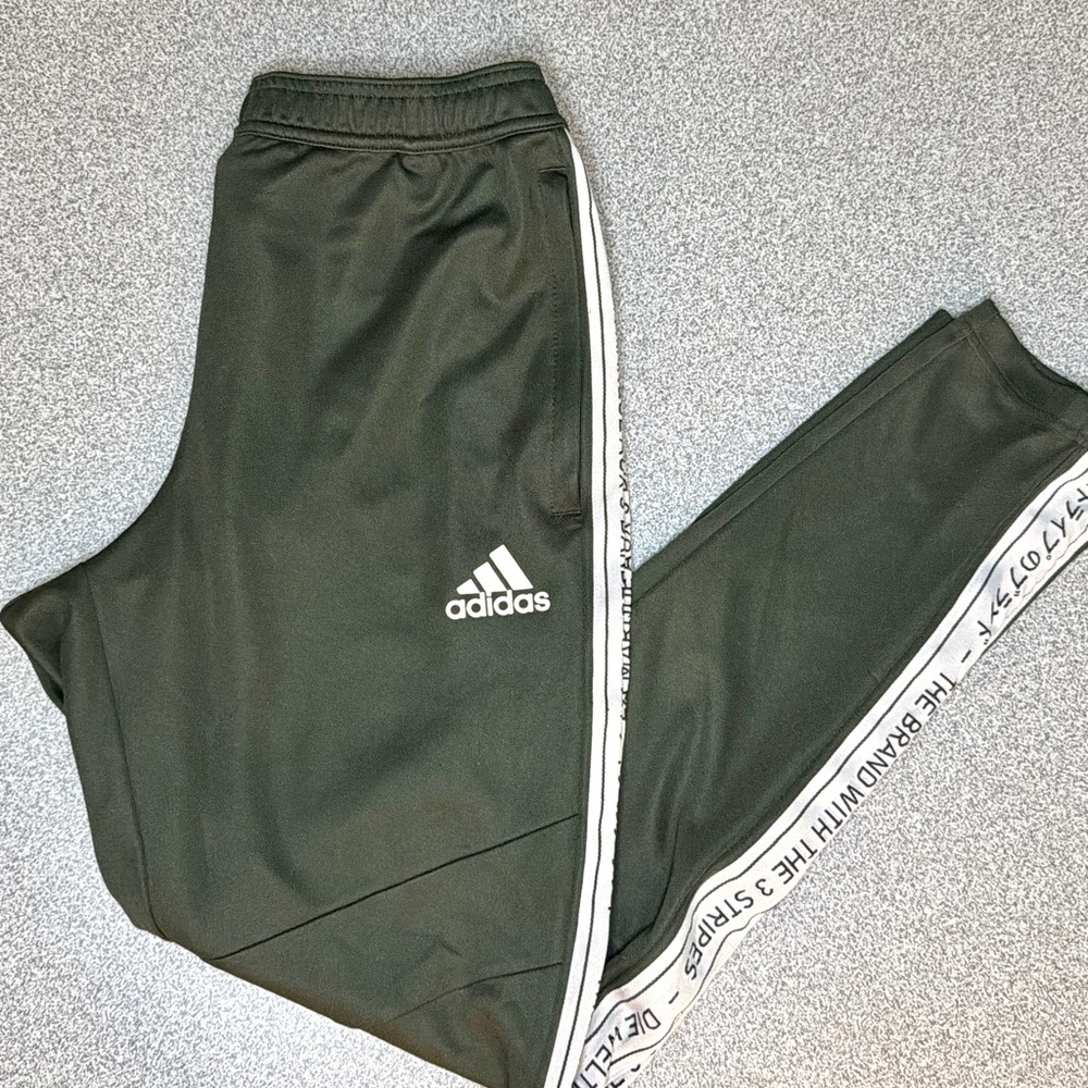 Original adidas Black green with White Side Tape
